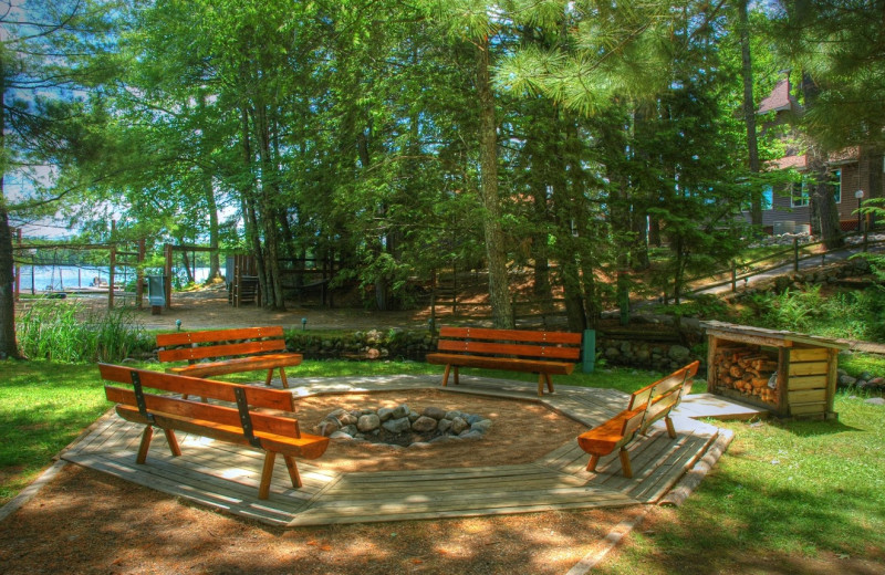 Campfire at White Birch Village Resort.