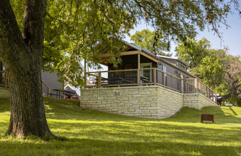 Cabin exterior at Yogi Bear's Jellystone Park™ Guadalupe River.