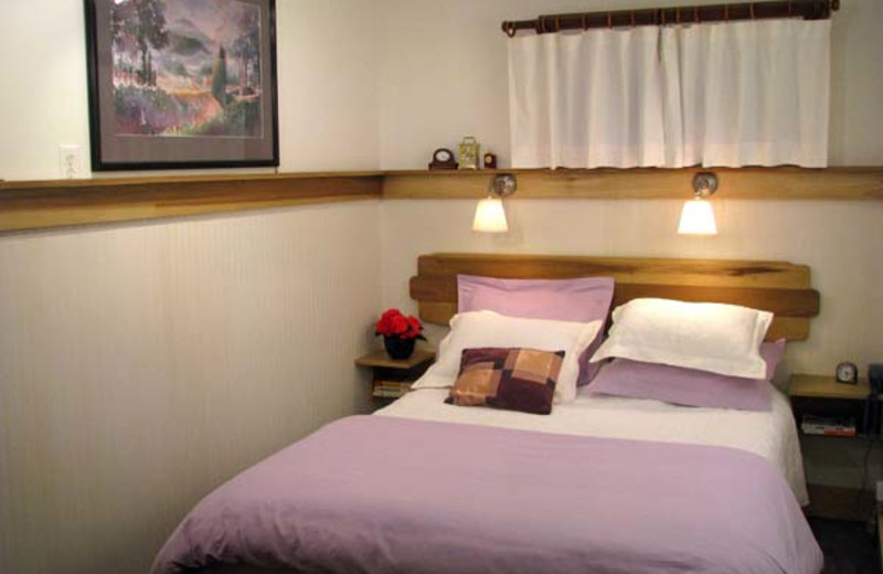 Garden suite bedroom at Berkeley Short-Term Lodging.