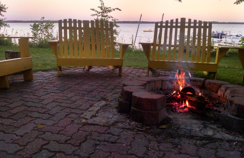 Fire pit at Woodlawn Resort.