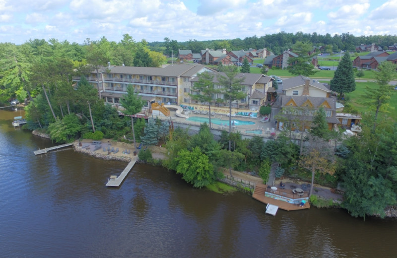 Aerial view of Cliffside Resort & Suites.