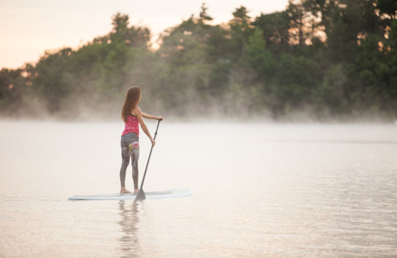 Paddle board at The Lodge at Woodloch.