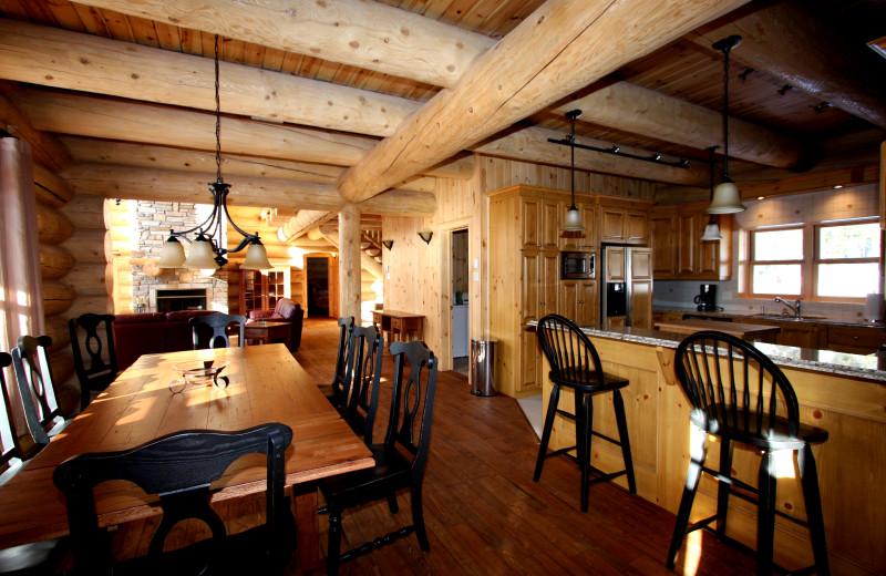 Chalet interior at Fiddler Lake Resort.