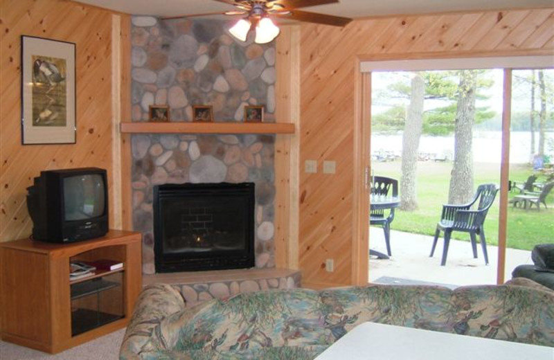 Cabin interior at Timber Trail Lodge.