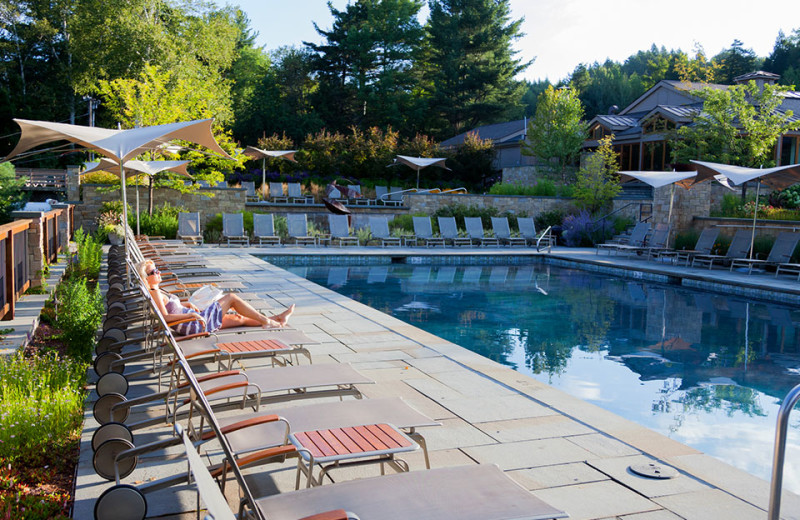 Outdoor pool at Topnotch Resort.