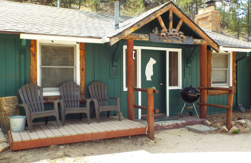 Cabin exterior at Rustic River Cabins.