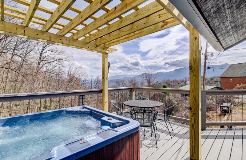 Rental hot tub at Eden Crest Vacation Rentals, Inc.