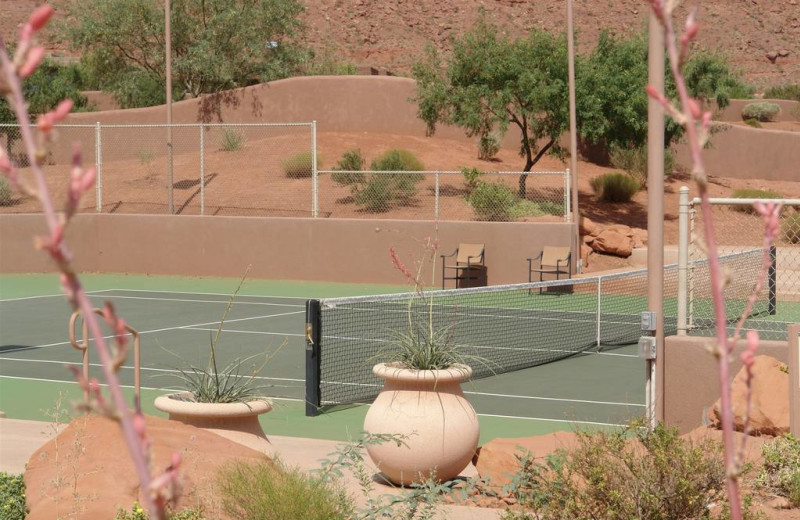 Tennis court at The Inn at Entrada.