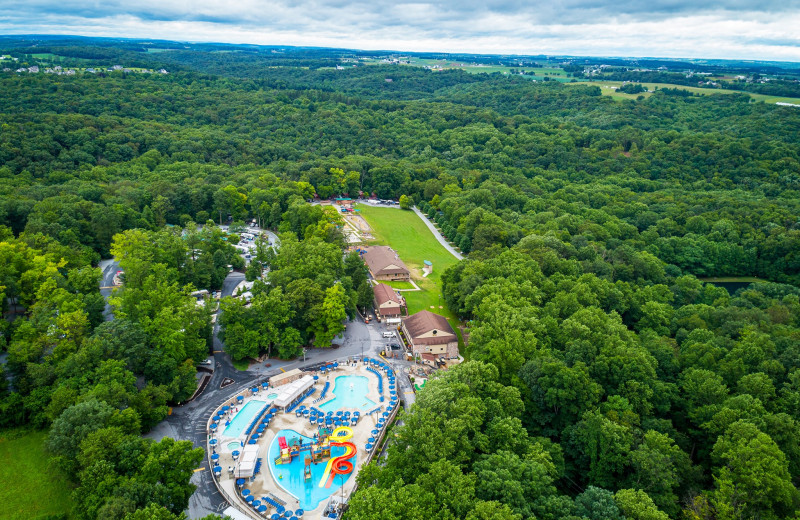Aerial view of Yogi Bear's Jellystone Park Quarryville.