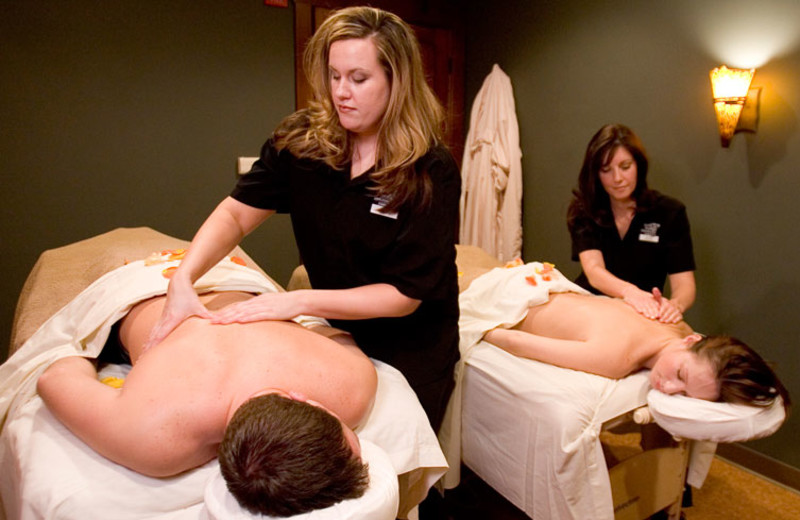 Couple's massage at Kalahari Waterpark Resort Convention Center.