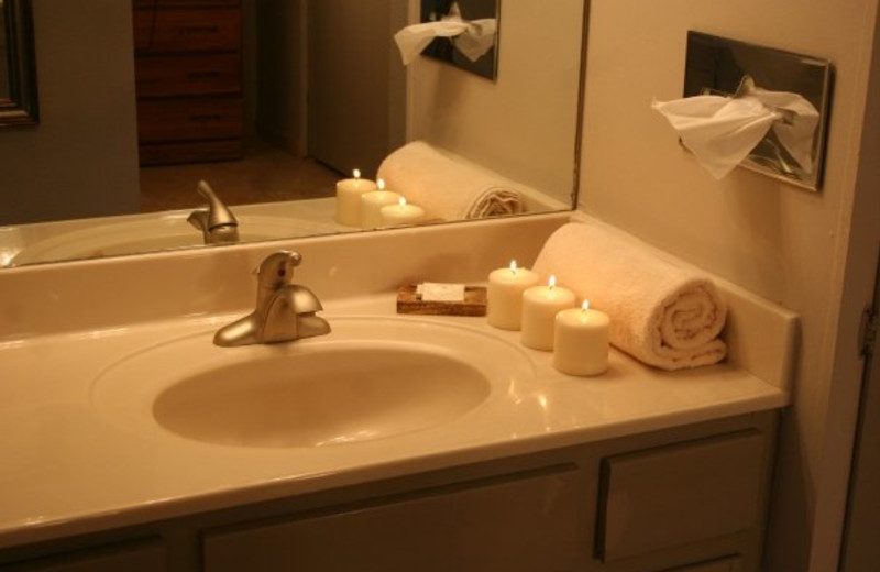 Guest bathroom at Red Agave Resort.