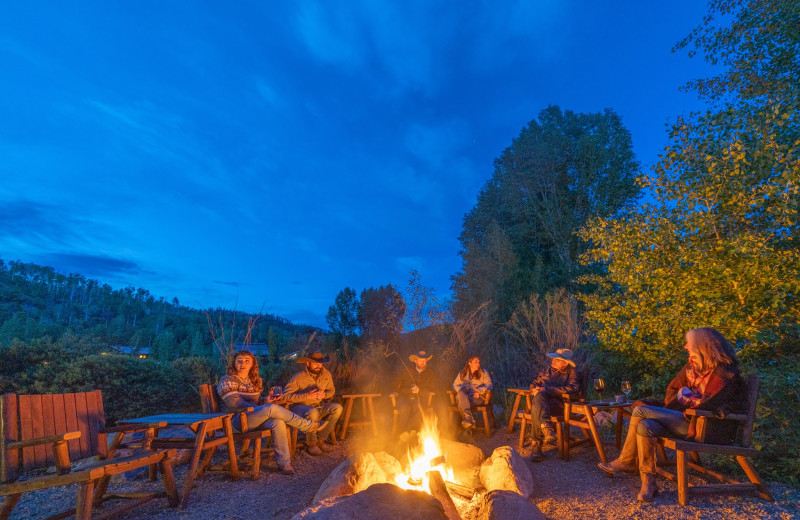 Fire pit at Vista Verde Ranch.