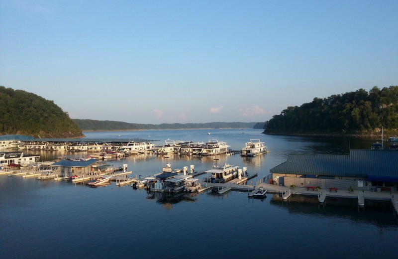 Exterior view of Jamestown Resort and Marina.