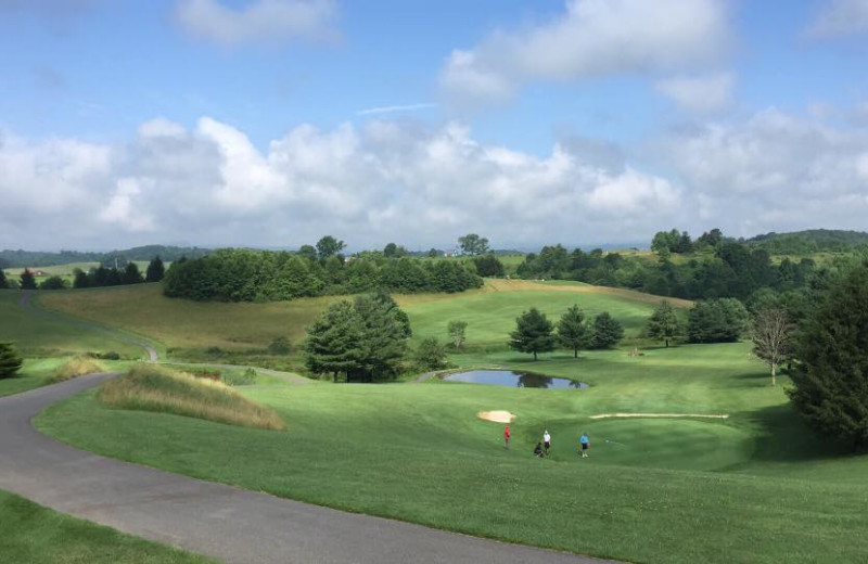 Golf near Country Road Cabins.