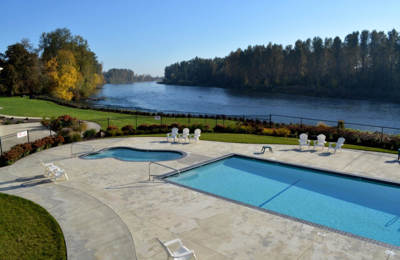 Outdoor pool at River Life Resort.