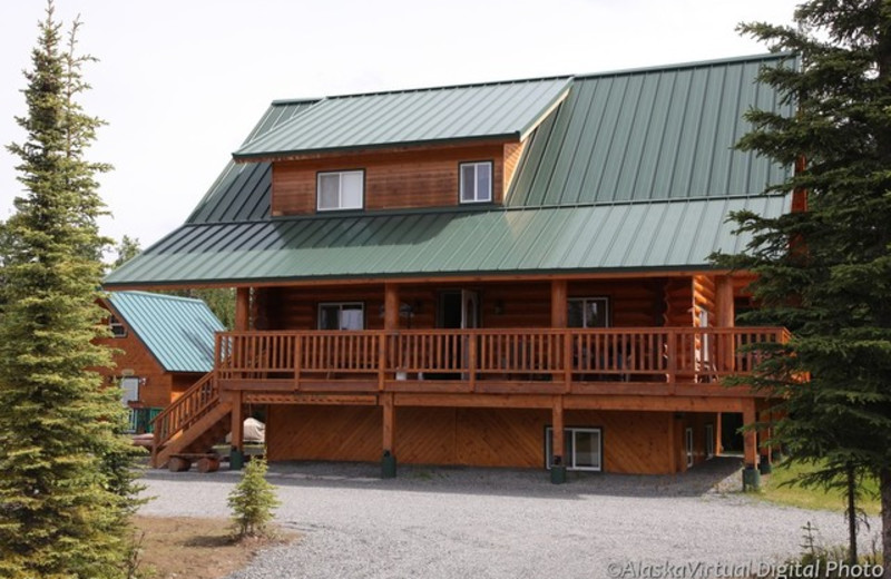 Cabin exterior view of Salmon Catcher Lodge.