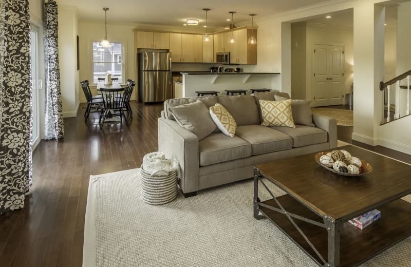 Cottage living room at Owl's Nest Resort & Golf Club.