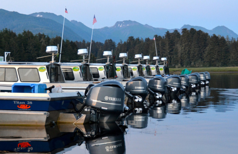 Boats at The Fireweed Lodge.