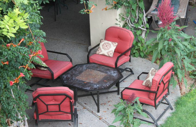 Garden patio at Inn at Paradise.