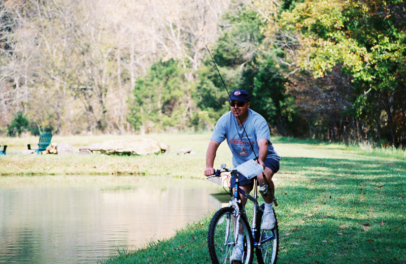 Biking at Berry Springs Lodge.