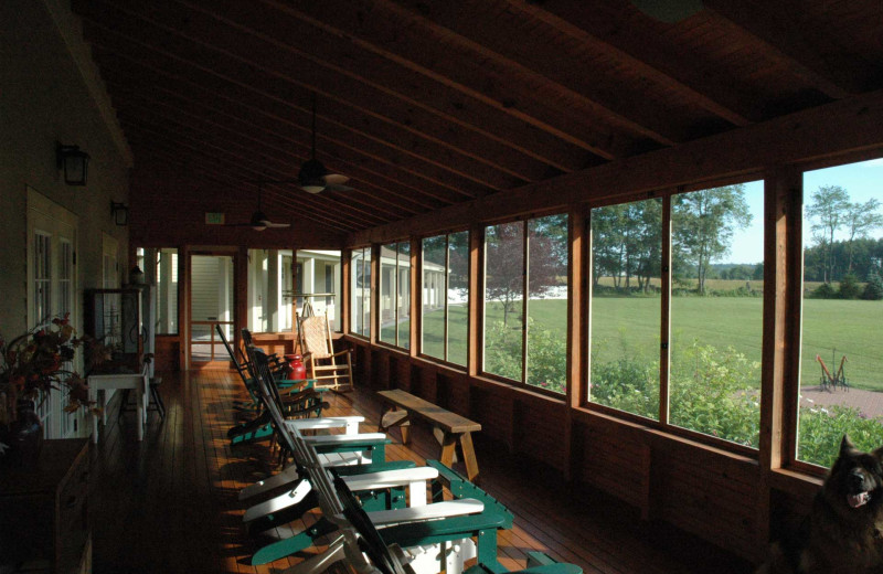 Porch at Avaloch Farm.