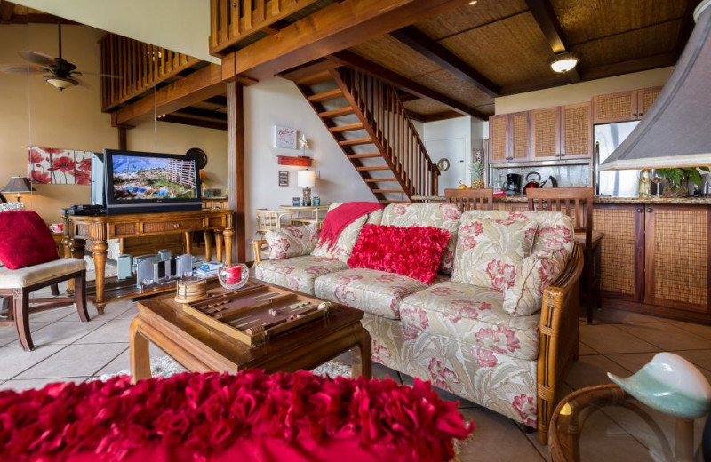 Rental living room at Vacasa Maui.