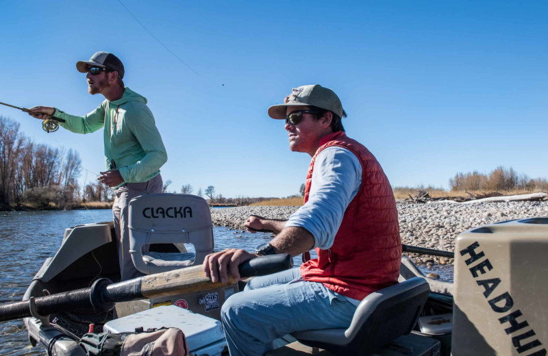 Fishing at Teton Valley Lodge.