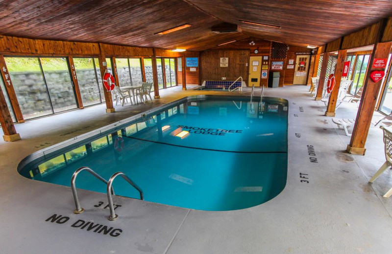 Indoor pool at Smoketree Lodge.