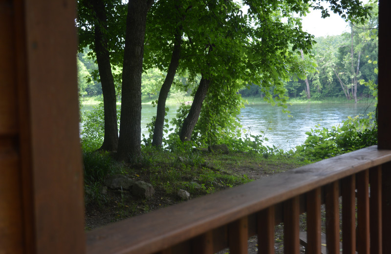 View from cabin at Rainbow Drive Resort.