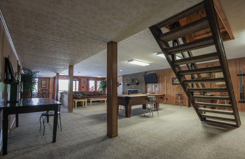 Chalet recreation room at Old Man's Cave Chalets.