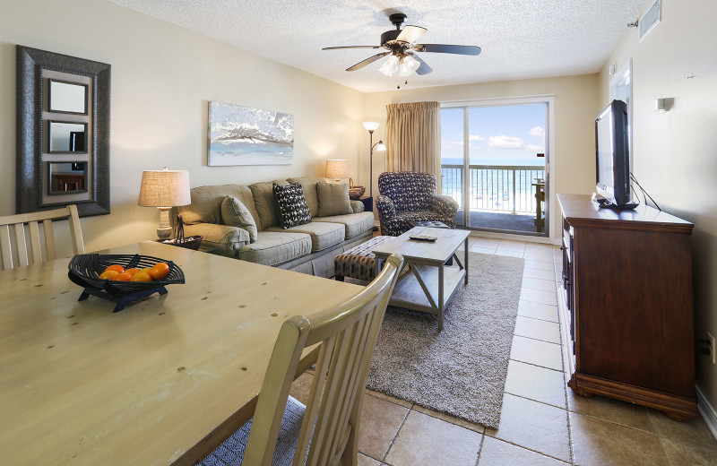 Rental living room at Alabama Coastal Properties.