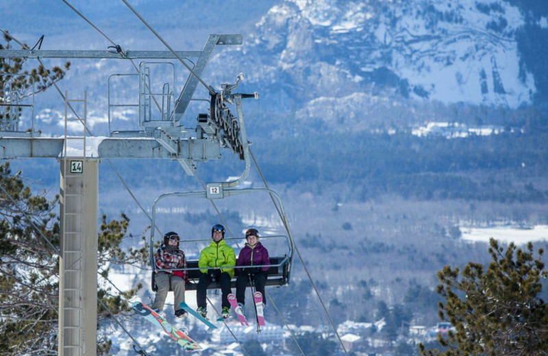 Skiing at Oxen Yoke Inn.