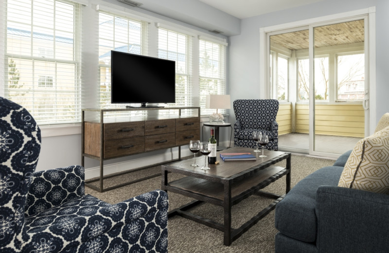 Rental living room at Jersey Cape Realty