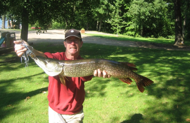 Fishing at Lakecrest Resort.