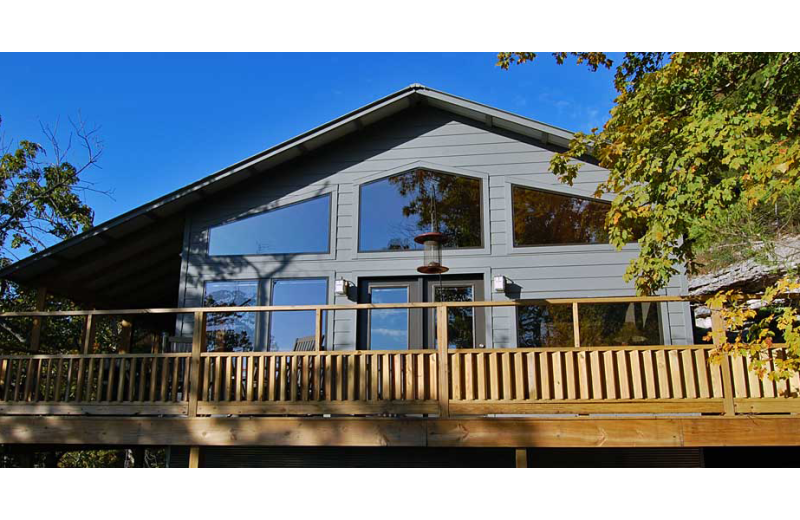 Cabin exterior at Beaver Lakefront Cabins.