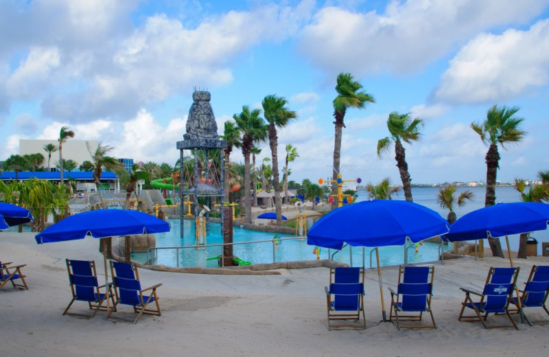 Outdoor pool at Moody Gardens Hotel Spa & Convention Center.