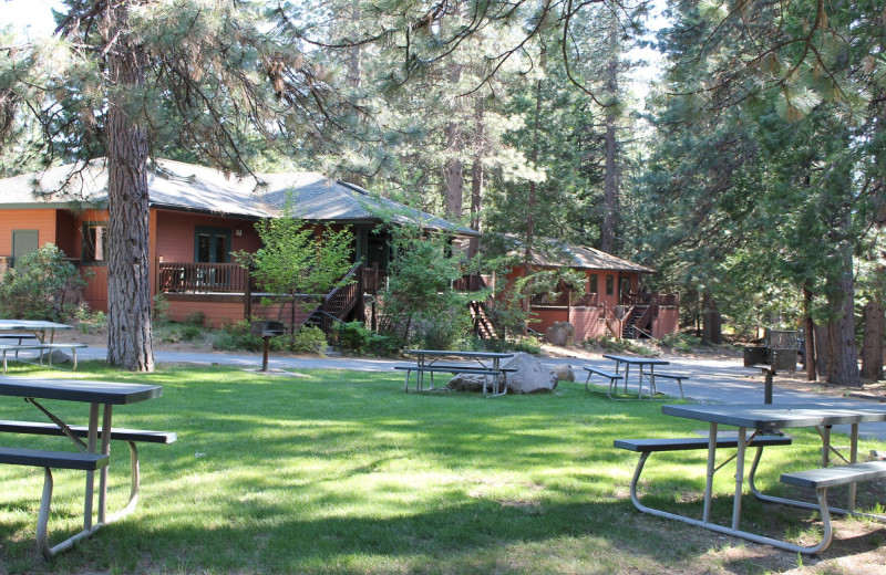 Cabin exterior at Mount Shasta Resort.