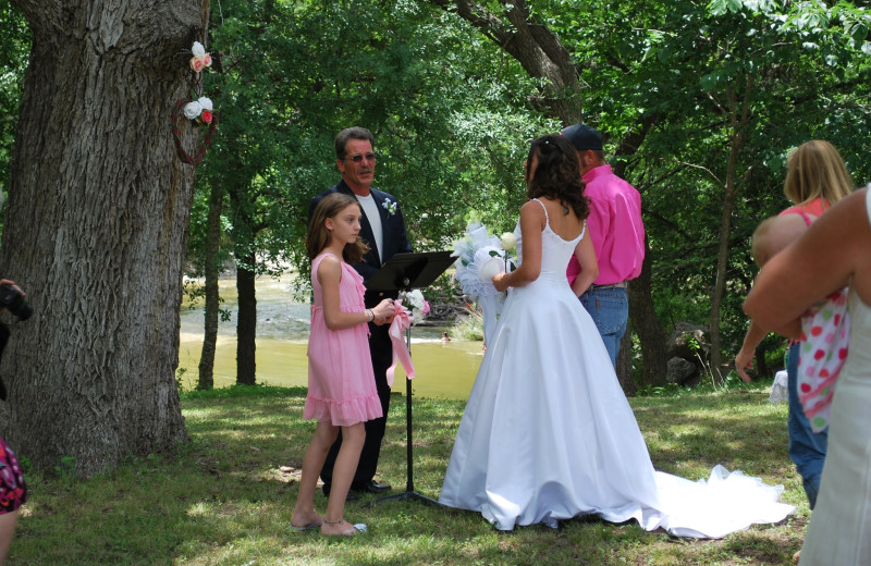 Wedding at Criders Frio River Resort.