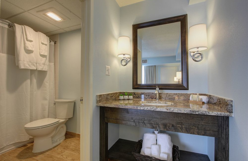 Guest bathroom at Hotel Icona.
