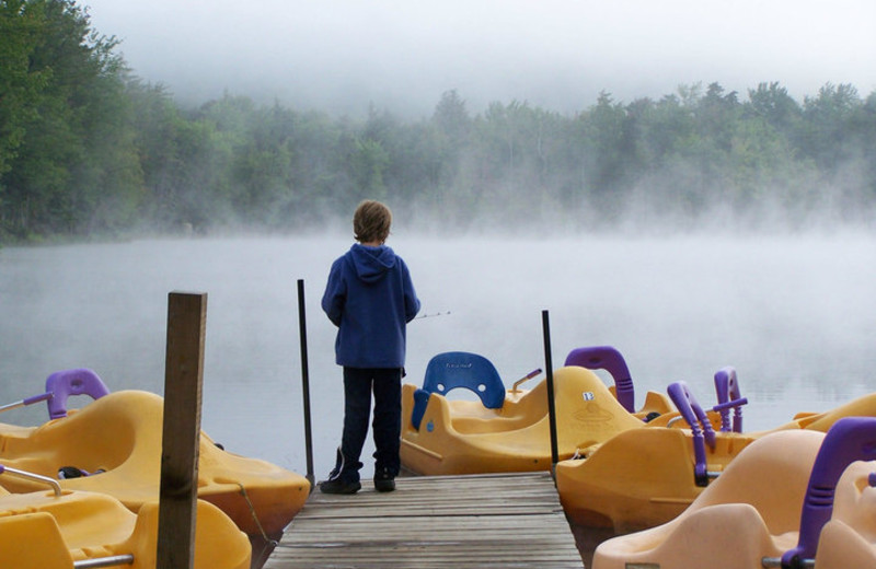 Fishing at Old Forge Camping Resort.