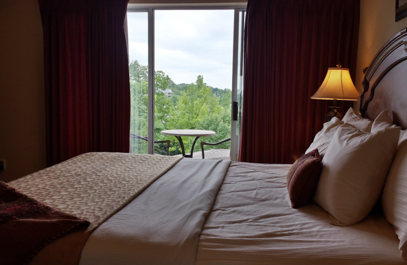 Condo bedroom at Thousand Hills Golf Resort.