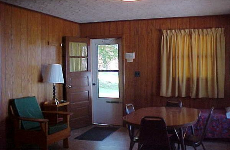 Cabin Interior at Evergreen Lodge