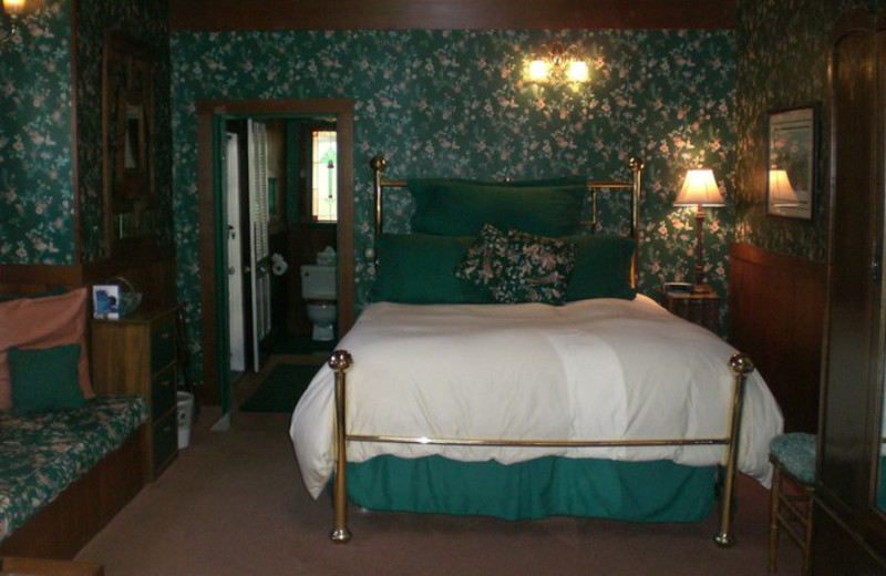 Guest bedroom at A Victorian Garden Inn.