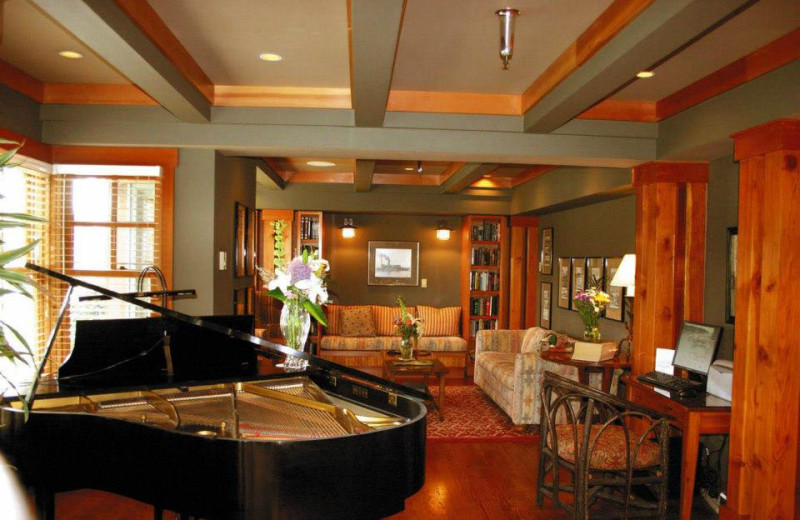 Lobby at La Conner Channel Lodge.