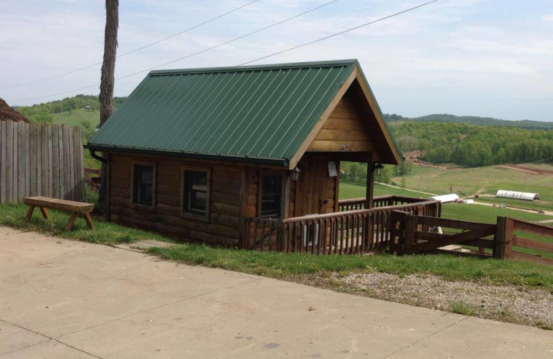 Cabin exterior at Pine Lakes Lodge.