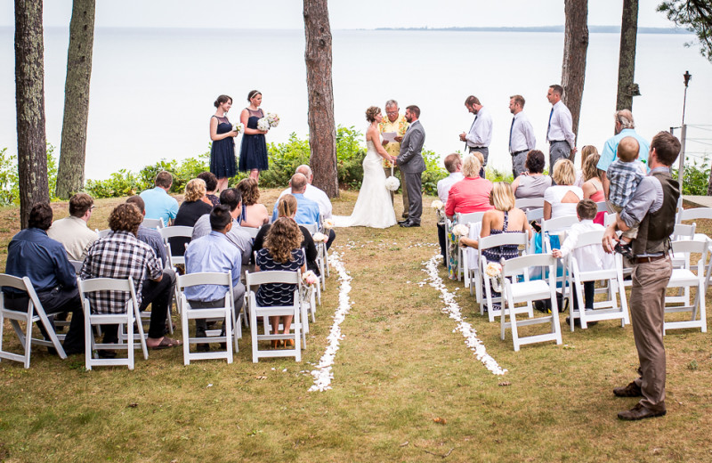 Wedding Ceremony at Beaver Island Lodge