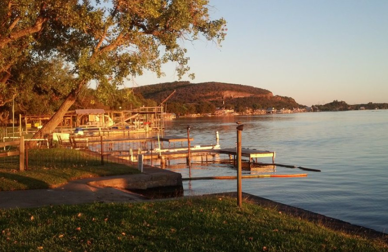 Lake view at Sunset Cottage at Lake LBJ.