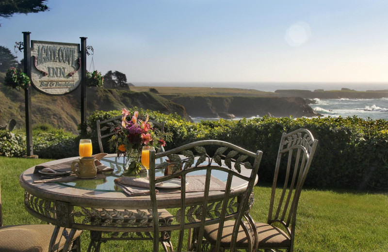 Patio at Agate Cove Inn.