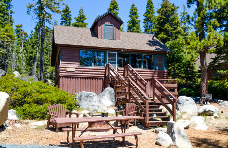 Cabin exterior at Meeks Bay Resort & Marina.