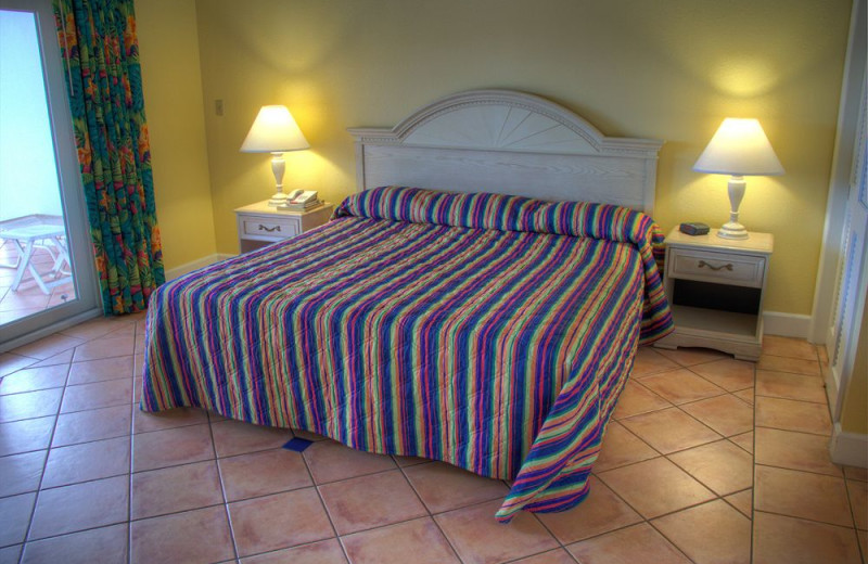 Guest room at Bluebeard's Castle Resort.